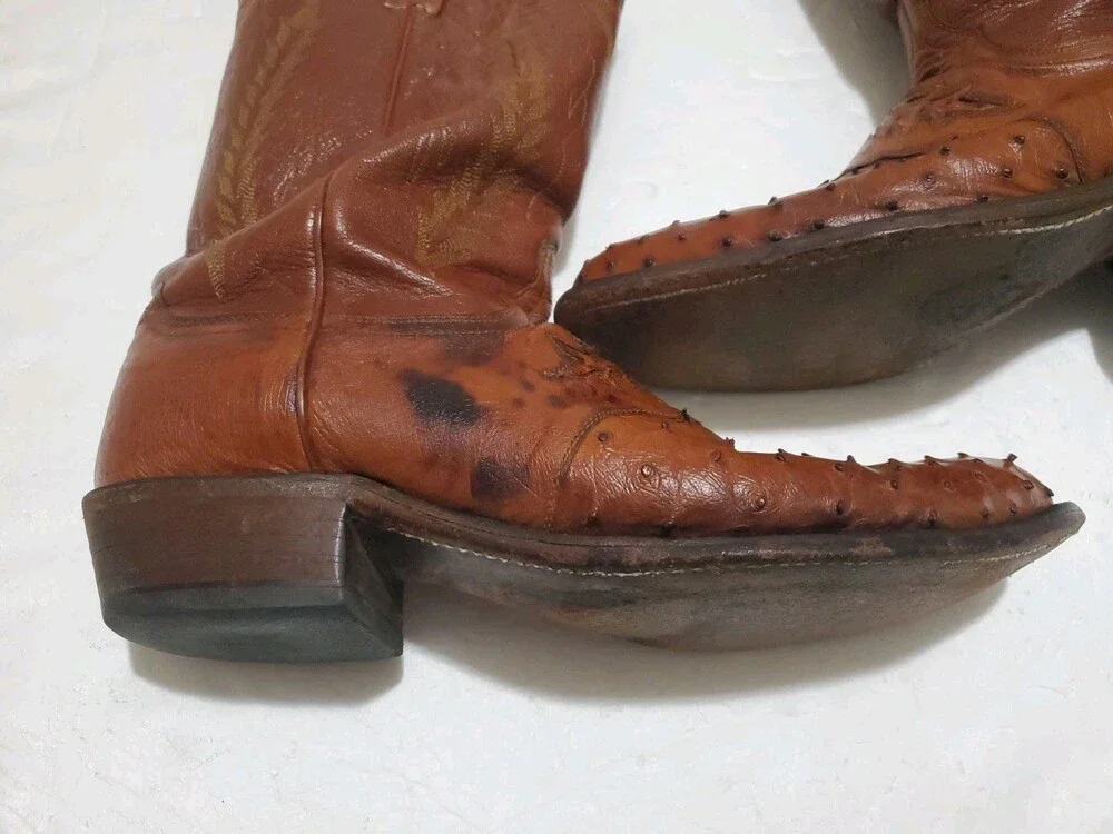 Lucchese 1883 Men’s 11.5 D Cogniac Brown Ostrich Boots
